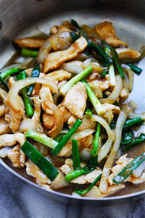 Onion Scallion Chicken Chinese Recipe Rasa Malaysia