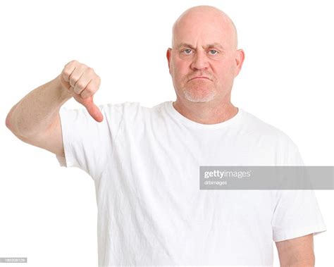 Disappointed Man Gives Thumbs Down High Res Stock Photo Getty Images