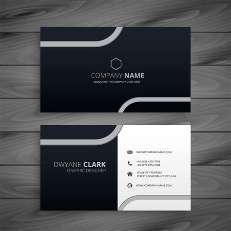 Download dark business card template vector design illustration ...