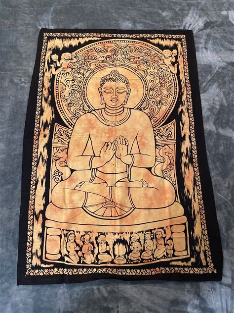 Boho Hippie Chic Gautama Buddha Shakyamuni Vintage Style Meditating 30