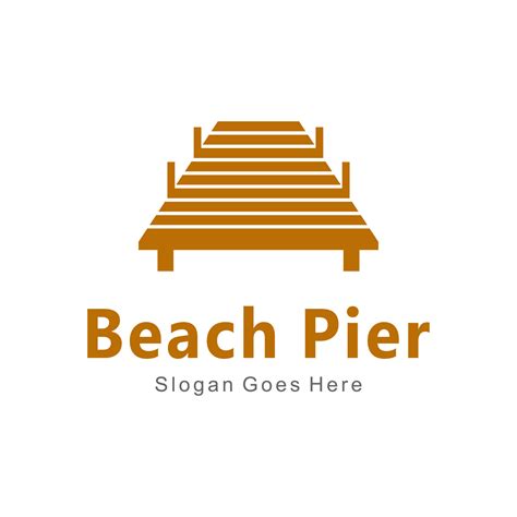 Beach Pier Dock Logo 8688093 Vector Art At Vecteezy