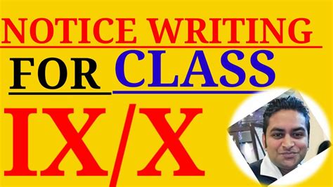 English Tycoon English Notice Writing For Class Ixx Youtube