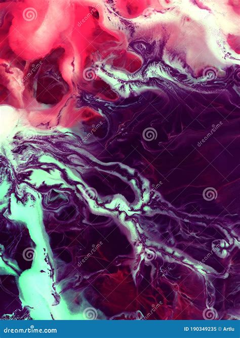 Neon Abstract Art Painting Creative Hand Painted Background Marble