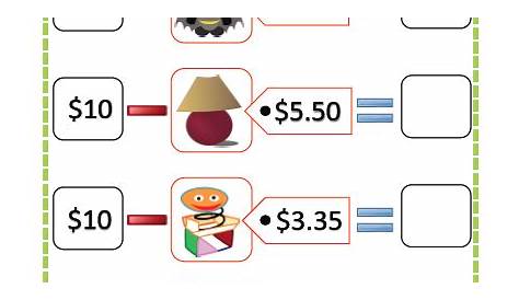 How much change: Toys (Subtraction from $10) --- This resource consists