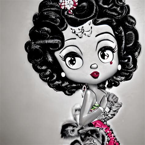 Betty Boop African American Cartoon Graphic · Creative Fabrica