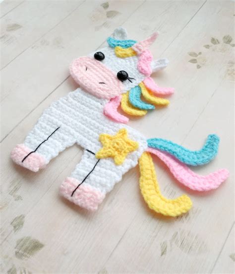 Pattern Unicorn Applique Crochet Pattern Pdf Instant Download Etsy