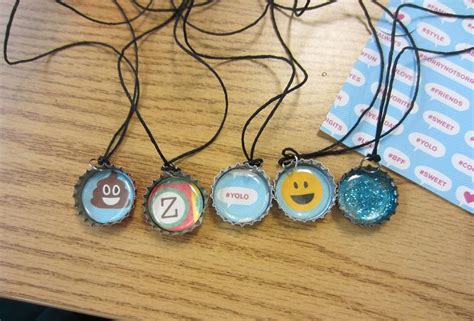 Bottle Cap Necklaces You Will Need Craft Glue A One Inch Circle Punch