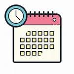 Schedule Scheduling April Letters Icons Fan Icon