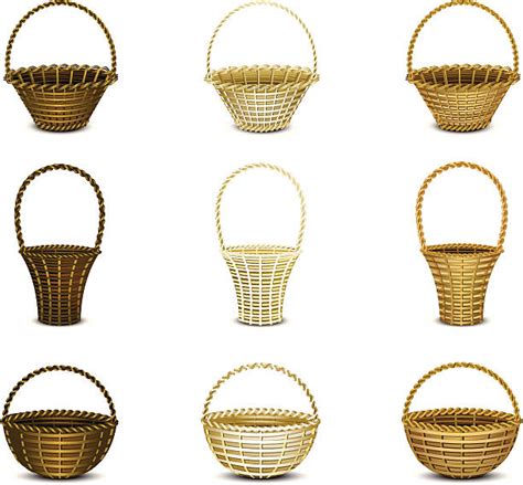 Wicker Basket Isolated Stock Photos Pictures And Royalty Free Images