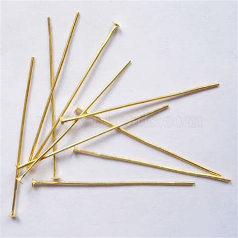 Iron Flat Head Pins Cadmium Free And Lead Free Golden Color Size