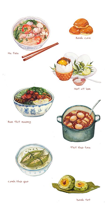 Vietnamese Food Illustration On Behance