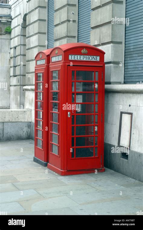 Iconic London Red Phone Booth United Kingdom Stock Photo Alamy
