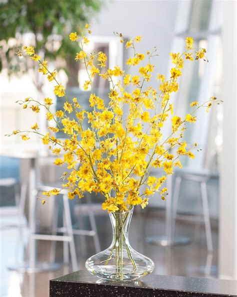 Floral garland for the nursery. Dancing Oncidium Silk Orchids in Yellow | Artificial ...