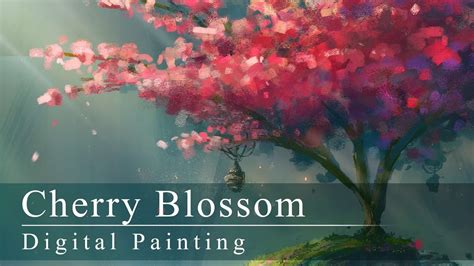 Digital Painting Cherry Blossom With Annotations Youtube