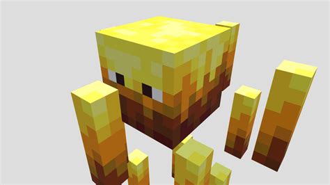Minecraft Blaze Download Free 3d Model By Johnelkes D7c2d78 Sketchfab