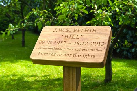 Engraved Wooden Grave Markers