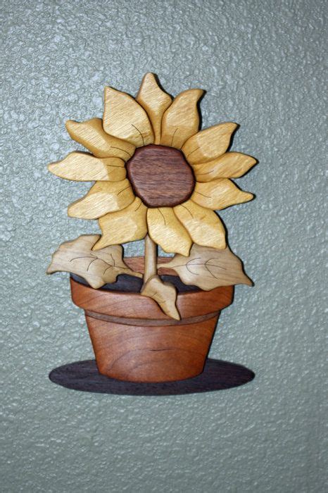 Sunflower Intarsia Intarsia Wood Intarsia Wood Patterns