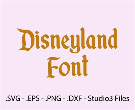 Disneyland Font Vectors Alphabet Cutting Files Etsy