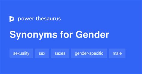 Gender Synonyms 337 Words And Phrases For Gender