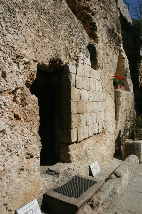 The Garden Tomb Jerusalem Israel And A Stone Was Rolled Across The