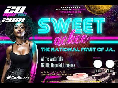 Jamaican Party Flyer With Afro Girl Sweet Ackee Promotion Free Flyer In 2022 Jamaican