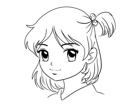 Anime Girl Face Png Gir Drawing Step By Anime Girl Drawing Easy
