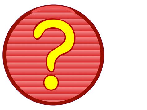 Yellow Question Mark Inside Red Circle Clip Art At Vector