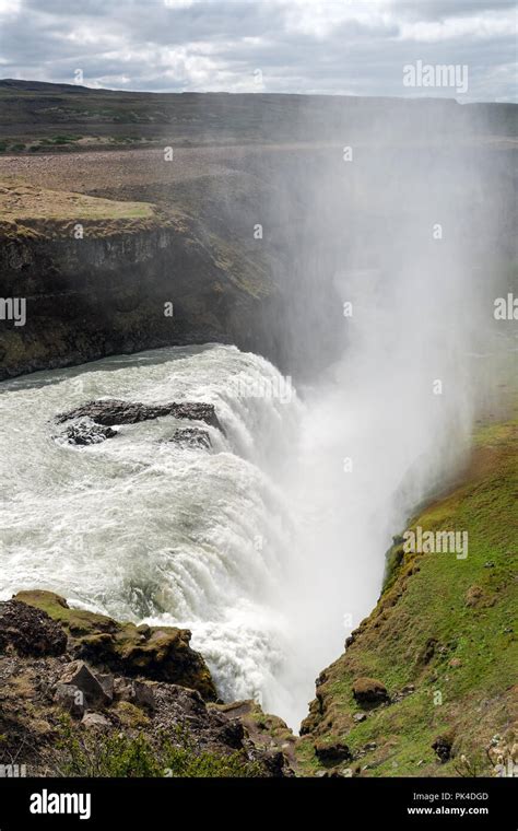 Gullfoss Waterfall Southwest Iceland Stock Photo Alamy