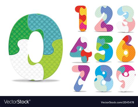 Numbers Written With Alphabet Puzzle Royalty Free Vector