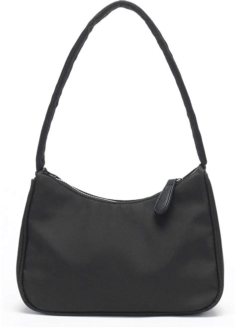 Yiuor Retro Mini Shoulder Bag For Women 90s Classic Small Nylon