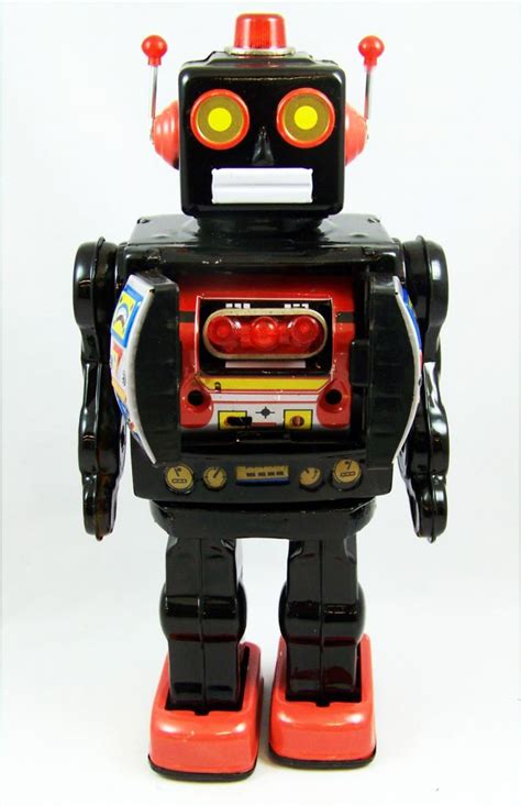 Robot Battery Operated Tin Robot Electron Robot Black Me100n