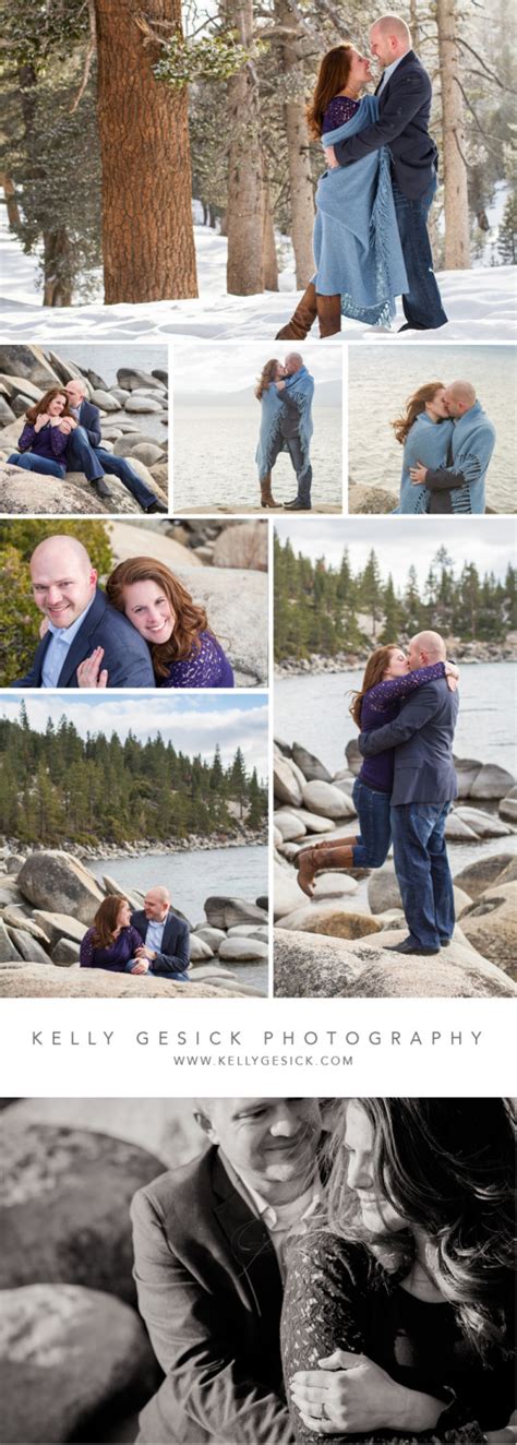 Sara Dan Lake Tahoe Engagement Kelly Gesick