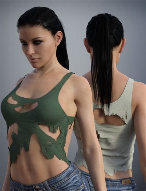 DForce Torn Clothes For Genesis 8 Female S 3d Models For Daz Studio