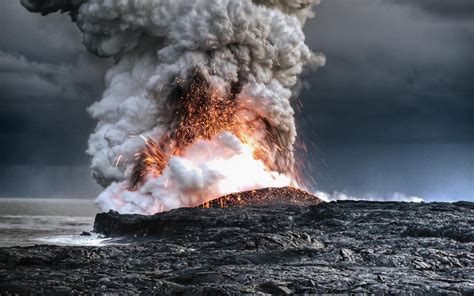 Time Lapse Photography Of Exploding Volcano Nature Explosion Lava