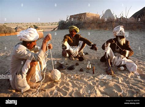 India Rajasthan Thar Desert People Rajasthani Desert Khuri Village