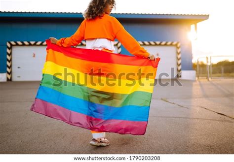 Beautiful African American Lesbian Woman Lgbt Stock Photo 1790203208