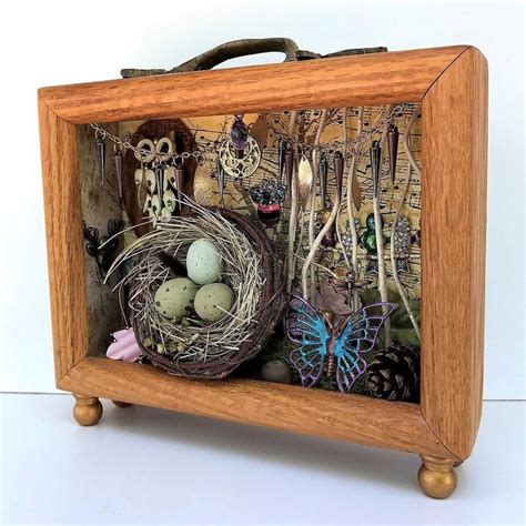 Shadow Box Art Nature Diorama Found Object Assemblage Curio Etsy