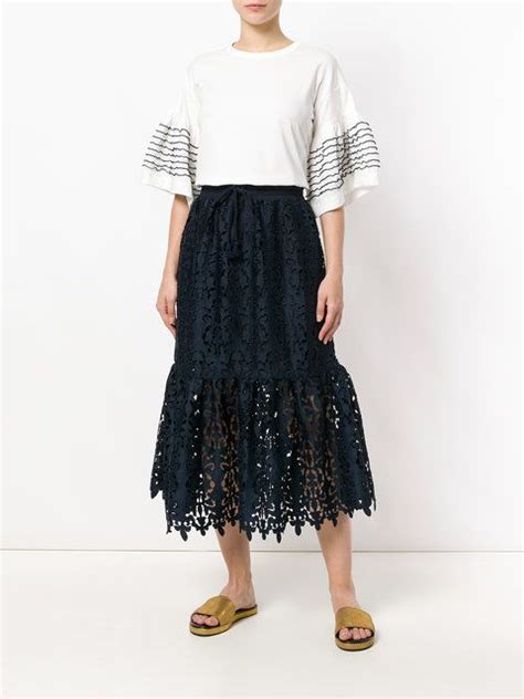 See By Chloé Lace Midi Skirt Lace Midi Skirt Skirts A Line Skirts