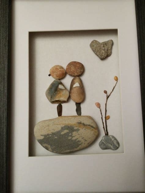 Unique Engagement Gift Pebble Art Wedding By Madebynatureandme Pebble