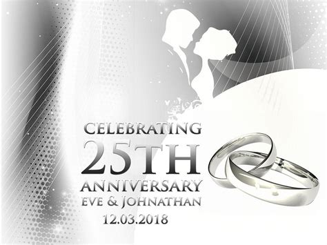 25th Wedding Silver Anniversary Banner Custom Anniv Party Banner Poster