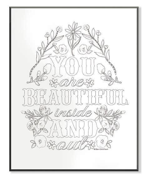 Love This You Are Beautiful Coloring Wall Art By Stupell Industries