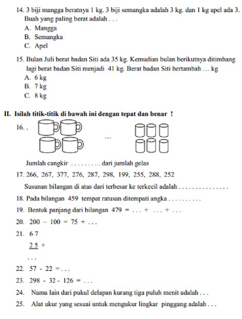 latihan soal kelas 2 sd matematika 3 - Official Website Initu.id