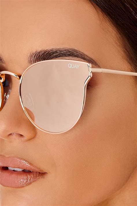 Quay All My Love Rose Gold Catseye Sunglasses In The Style