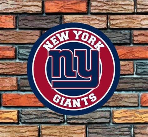 New York Giants Logo Round Metal Sign Football Signs T For Fans