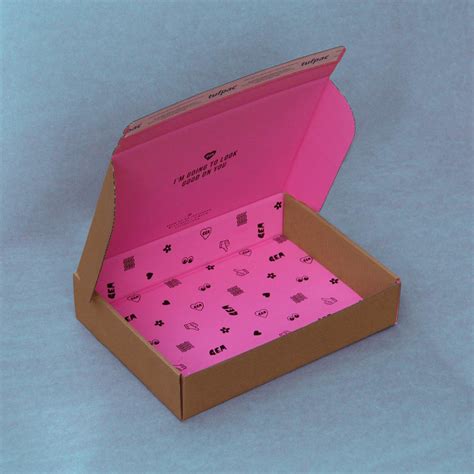 Inside Coloured Ecommerce Box With Custom Logo Datec Packaging