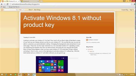 In this post, you will learn how to activate windows 8.1, and it includes 100% working windows 8.1 product keys. How to activate Windows 8 / 8.1 without product Key - YouTube
