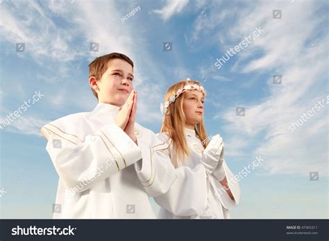 Boy Girl First Holy Communion Purity Stock Photo 47465311 Shutterstock