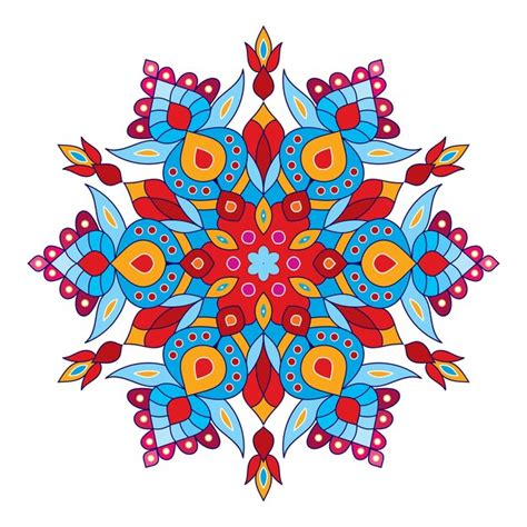 Premium Vector Colorful And Unique Floral Ornamental Mandala