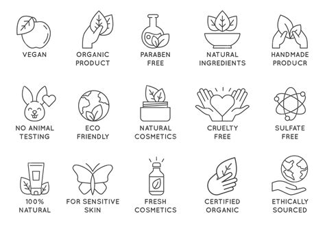 Premium Vector Organic Cosmetics Icon Eco Friendly Cruelty Free Line