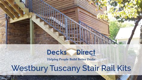Whether you add railing to the front of your home or to the deck in the back, you will have turned your home into a very welcoming retreat. Tuscany Stair Rail Section Kits by Westbury Aluminum ...